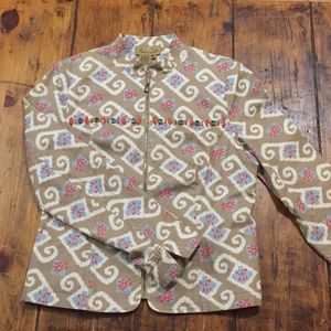 Peck & peck zippered light jacket